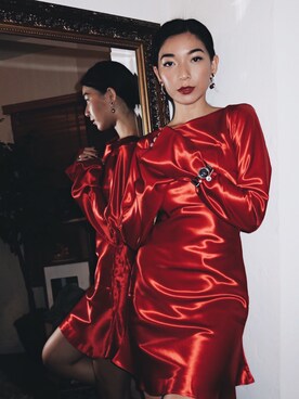 「Party dress」｜Stephanie Liu さん（レディース・160cm）の冬コーディネート