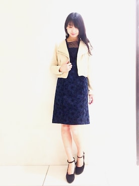 「JILL STUART（ジルスチュアート）のアイテム（ブルゾン）」を使った、Kurumiさん（レディース・160cm）の冬コーディネート