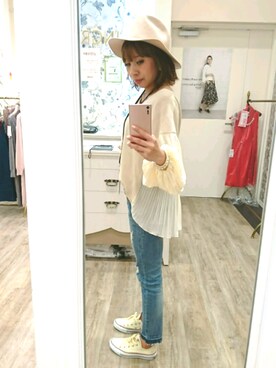 「INTERPLANET（インタープラネット）のアイテム（帽子）」を使った、rik@0627さん（レディース・150cm）の冬コーディネート