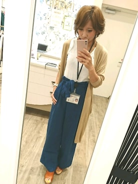 「INTERPLANET（インタープラネット）のアイテム（その他パンツ、ブルー系）」を使った、rik@0627さん（レディース・150cm）の夏コーディネート