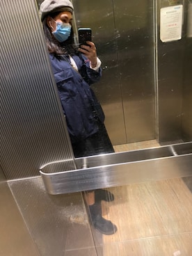 「MONKI（モンキ）のアイテム（ジャケット/アウター）」を使った、angelayip627さん（レディース・167cm）の冬コーディネート