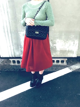 「アイテム（ローファー）」を使った、まひろさん（レディース・153cm・10代）の秋コーディネート