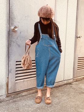 「GRL（グレイル）のアイテム（帽子）」を使った、Ki-tanさん（キッズ・130cm）の秋コーディネート