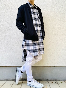 「GAP（ギャップ）のアイテム（ブルゾン）」を使った、morioさん（メンズ・171cm）の春コーディネート