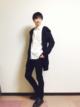 「BOBSON（ボブソン）のアイテム（シューズ）」を使った、カービィさん（メンズ・178cm）の春コーディネート