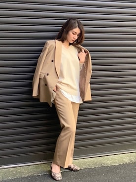 「crie conforto（クリーコンフォルト）のアイテム（ジャケット/アウター）」を使った、isshiki_misatoさん（レディース・159cm）の秋コーディネート