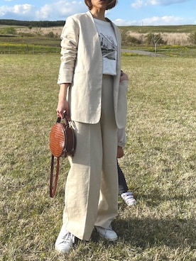 「crie conforto（クリーコンフォルト）のアイテム（ジャケット/アウター）」を使った、isshiki_misatoさん（レディース・159cm）の春コーディネート