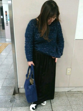 「OZOC（オゾック）のアイテム（ピアス（両耳用））」を使った、mineさん（レディース・152cm）の秋コーディネート