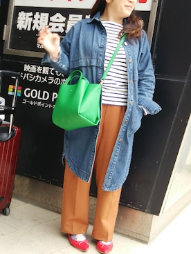 「レプシィム(LEPSIM)」｜「アイテム（デニムジャケット）」を使った、mineさん（レディース・152cm）の春コーディネート