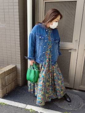 「coca（coca）（コカ）のアイテム（ジャケット/アウター）」を使った、mineさん（レディース・152cm）の冬コーディネート