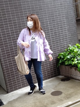 「LAZY SUSAN（レイジースーザン）のアイテム」を使った、mineさん（レディース・152cm）の春コーディネート