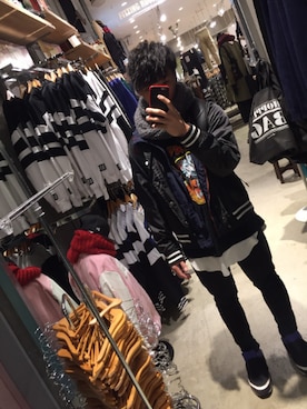 「H&M（エイチ・アンド・エム）のアイテム（その他）」を使った、章圭さん（メンズ・168cm）の冬コーディネート