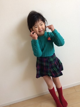 「Moujonjon（ムージョンジョン）のアイテム（スカート）」を使った、a.y.nさん（キッズ・110cm）の春コーディネート