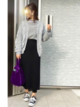 「Factor=（ファクターイコール）のアイテム（バッグ）」を使った、miii〜さん（レディース・167cm）の冬コーディネート