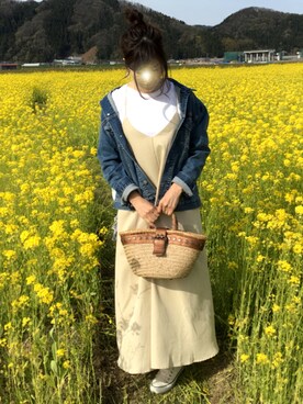 「カコバッグ」｜「アイテム（ジャケット/アウター）」を使った、miii〜さん（レディース・167cm）の春コーディネート