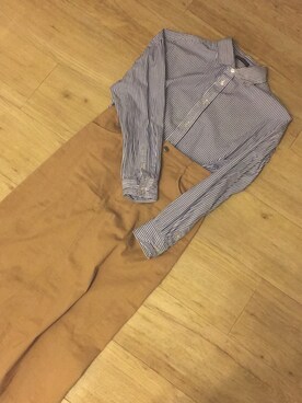 「URBAN RESEARCH（アーバンリサーチ）のアイテム（シャツ/ブラウス、ブルー系）」を使った、のなめさん（レディース・150cm）の冬コーディネート