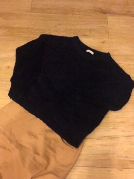 「earth music&ecology（アースミュージックアンドエコロジー）のアイテム（ニット/セーター、その他）」を使った、のなめさん（レディース・150cm）の冬コーディネート