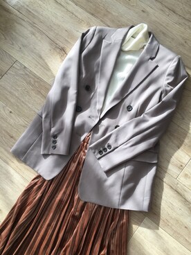 「AG by aquagirl（エージーバイアクアガール）のアイテム（テーラードジャケット、ブラウン系）」を使った、のなめさん（レディース・150cm）の冬コーディネート