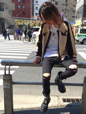 「SUB-AGE.（サベージ）のアイテム（シューズ）」を使った、サトウ コウタさん（メンズ・179cm）の春コーディネート