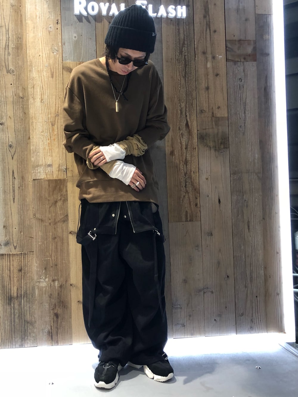 ANN DEMEULEMEESTER 異素材レイヤード スウェット ドッキング