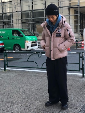 「muta（ムータ）のアイテム（ダウンジャケット/コート）」を使った、サトウ コウタさん（メンズ・179cm）の秋コーディネート