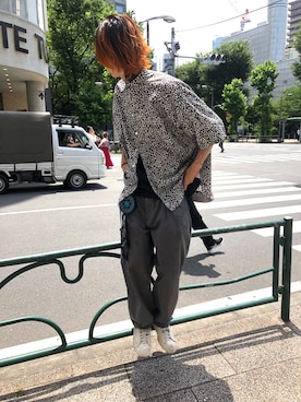 「MIDNIGHT STUDIOS（ミッドナイトスタジオ）のアイテム」を使った、サトウ コウタさん（メンズ・179cm）の夏コーディネート