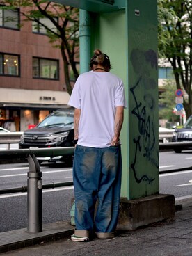 「032c（ゼロスリーツーシー）のアイテム（トップス）」を使った、サトウ コウタさん（メンズ・179cm）の夏コーディネート