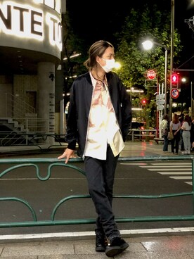 「JOHN LAWRENCE SULLIVAN」｜「アイテム（MA-1）」を使った、サトウ コウタさん（メンズ・179cm）の秋コーディネート