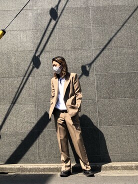 新品APOCRYPHA. / STRIPE SIDE OPEN SLACKS
