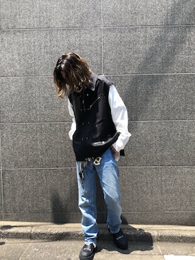 「TAKAHIROMIYASHITATheSoloIst.（タカヒロミヤシタザソロイスト）のアイテム（ジャケット/アウター）」を使った、サトウ コウタさん（メンズ・179cm）の春コーディネート