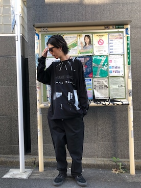 「TAKAHIROMIYASHITATheSoloIst.（タカヒロミヤシタザソロイスト）のアイテム（トップス）」を使った、サトウ コウタさん（メンズ・179cm）の夏コーディネート