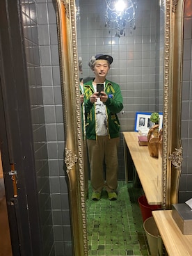 「アイテム（ジャージ）」を使った、平野誠さん（メンズ・174cm・40代）の春コーディネート