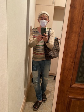 「サマーニット」｜平野誠さん（メンズ・174cm・40代）の春コーディネート