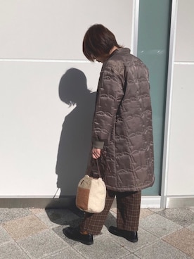 「POU DOU DOU（プードゥドゥ）のアイテム（その他アウター）」を使った、Yamashitaさん（レディース・160cm）の秋コーディネート