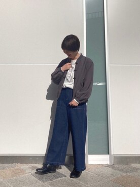 「POU DOU DOU（プードゥドゥ）のアイテム（ブルゾン）」を使った、Yamashitaさん（レディース・160cm）の冬コーディネート