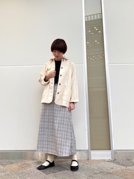 「POU DOU DOU（プードゥドゥ）のアイテム（ブルゾン）」を使った、Yamashitaさん（レディース・160cm）の冬コーディネート