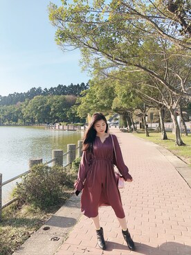 「ALDO（アルド）のアイテム（ブーツ）」を使った、Jamie  さん（レディース・160cm）の冬コーディネート