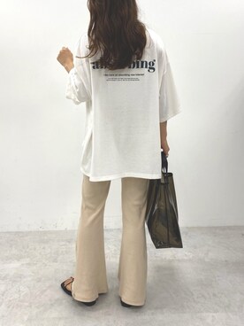 「バックロゴ」｜「アイテム（サンダル）」を使った、yuki_everyさん（レディース・152cm）の夏コーディネート