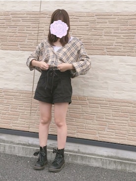 「アイテム（ブラジャー、ホワイト系）」を使った、naruさん（レディース・151cm）の秋コーディネート