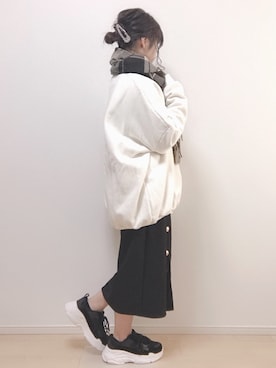 「オルチャンファッション」｜「アイテム（スウェット）」を使った、a o i *さん（レディース・151cm）の冬コーディネート
