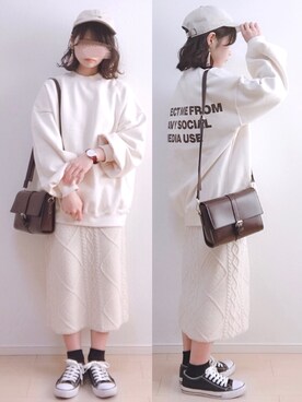 「REALCOCOのアイテム」を使った、a o i *さん（レディース・151cm）の冬コーディネート