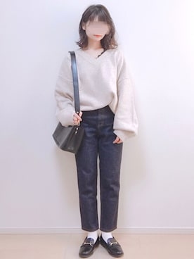 「REALCOCOのアイテム」を使った、a o i *さん（レディース・151cm）の冬コーディネート