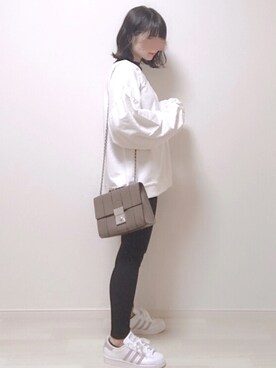 「adidas（アディダス）のadidas アディダス SUPERSTAR W スーパースター DB3347  ABC-MART限定 WHT/VISION（スニーカー）」を使った、a o i *さん（レディース・151cm）の冬コーディネート