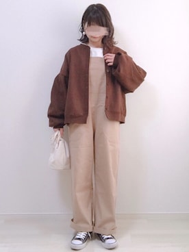 「SONA（ソナ）のアイテム（サロペット/オーバーオール）」を使った、a o i *さん（レディース・151cm）の春コーディネート