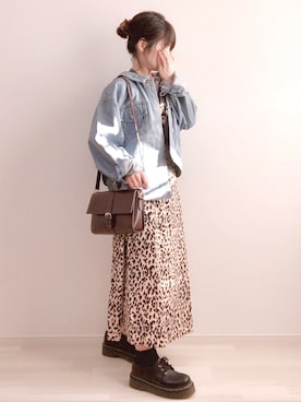 「chocomee（チョコミー）のアイテム（ショルダーバッグ）」を使った、a o i *さん（レディース・151cm）の春コーディネート