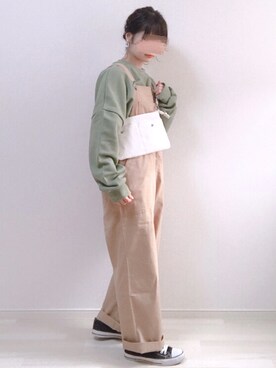 「SONA（ソナ）のアイテム（サロペット/オーバーオール）」を使った、a o i *さん（レディース・151cm）の春コーディネート