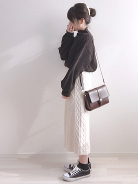 「chocomee（チョコミー）のアイテム（ショルダーバッグ）」を使った、a o i *さん（レディース・151cm）の春コーディネート