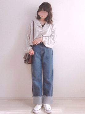 「chocomee（チョコミー）のアイテム（ショルダーバッグ）」を使った、a o i *さん（レディース・151cm）の春コーディネート
