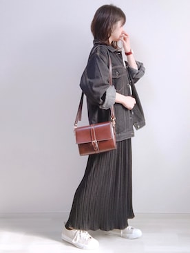 「chocomee（チョコミー）のアイテム（デニムジャケット）」を使った、a o i *さん（レディース・151cm）の春コーディネート