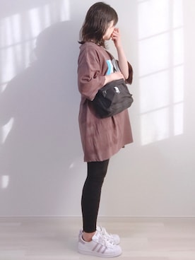 「adidas（アディダス）のadidas アディダス SUPERSTAR W スーパースター DB3347  ABC-MART限定 WHT/VISION（スニーカー）」を使った、a o i *さん（レディース・151cm）の春コーディネート